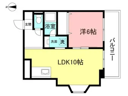 オクチュープル(1LDK/3階)の間取り写真