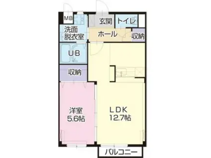 ウィンズ御門(1LDK/1階)の間取り写真