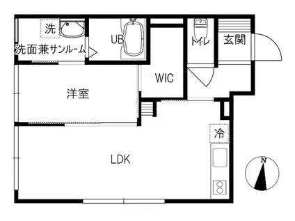COCO NIS MOCCA(1LDK/1階)の間取り写真