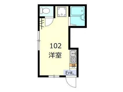 プログレスコート(ワンルーム/1階)の間取り写真