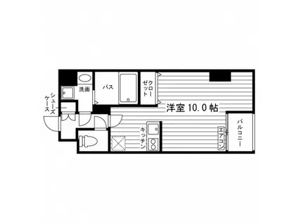 サンヒル・コザワ(1K/2階)の間取り写真