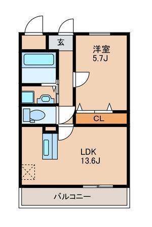 NEIGHBORS(1LDK/5階)の間取り写真