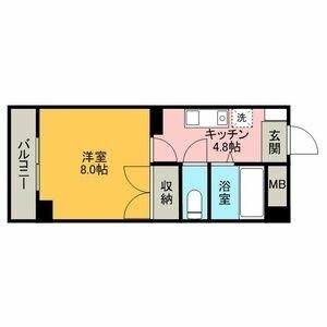 ドエルHARA(1K/2階)の間取り写真