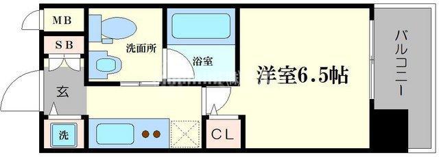 エスライズ堂島川(1K/8階)の間取り写真