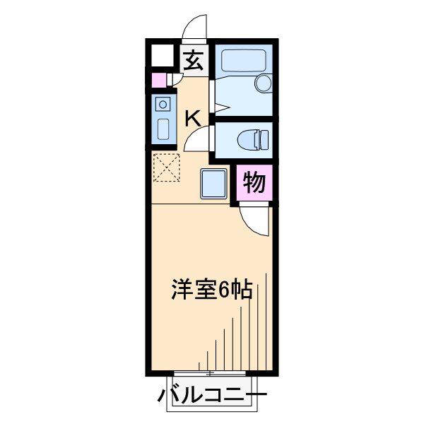 クラージュ(1K/1階)の間取り写真
