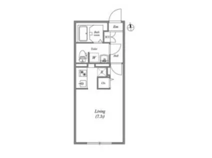 GRANPASEO MYOGADANI(ワンルーム/4階)の間取り写真