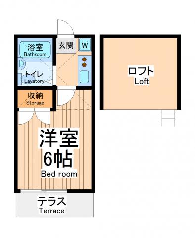 サンパレス相南(1K/1階)の間取り写真