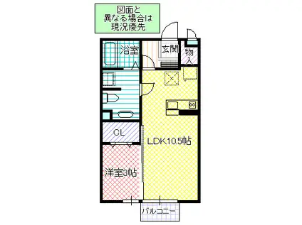 プレミール(1LDK/2階)の間取り写真