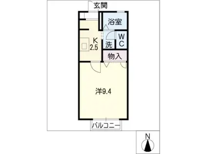セントレージュ21(1K/2階)の間取り写真