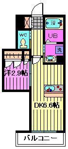 クレア美園(1DK/3階)の間取り写真