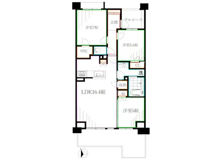 吉祥寺御殿山HOUSE(3LDK/3階)の間取り写真