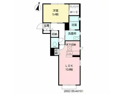 ブレッザ マリーナ新港(1LDK/1階)の間取り写真