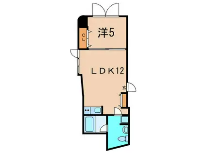 ヴィラ・クオーレ(1LDK/1階)の間取り写真