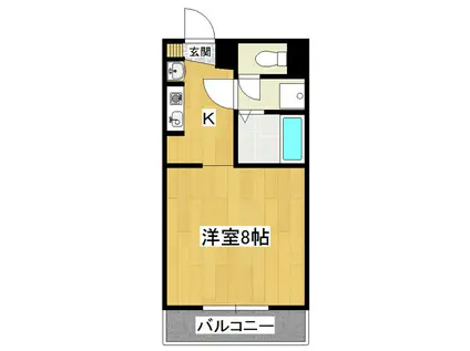 シティパルみぎもみ(1K/1階)の間取り写真