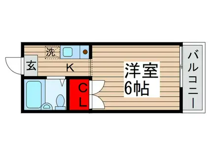 サンモール鈴木(1K/2階)の間取り写真