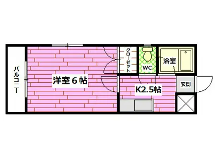 KS大町(1K/4階)の間取り写真