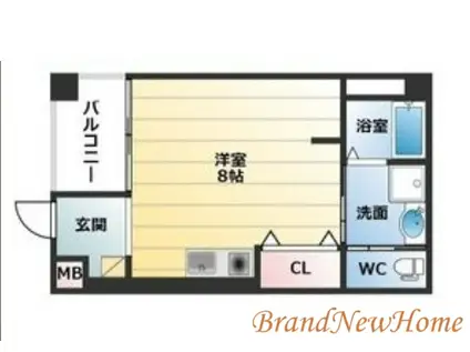 エヌエムトラントユイット(ワンルーム/1階)の間取り写真