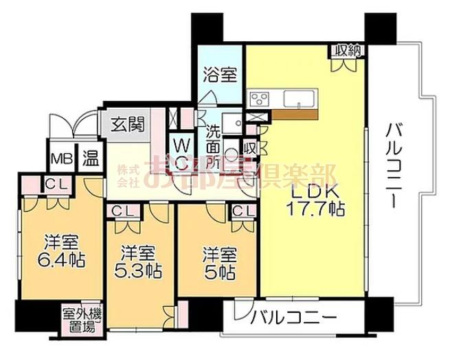 グランドオーク大手町(3LDK/5階)の間取り写真