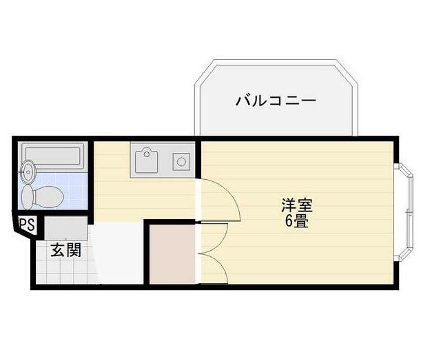 フリービング藤沢(1K/5階)の間取り写真