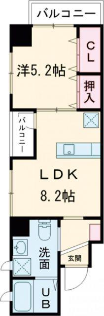 セント・ピュール(1LDK/3階)の間取り写真