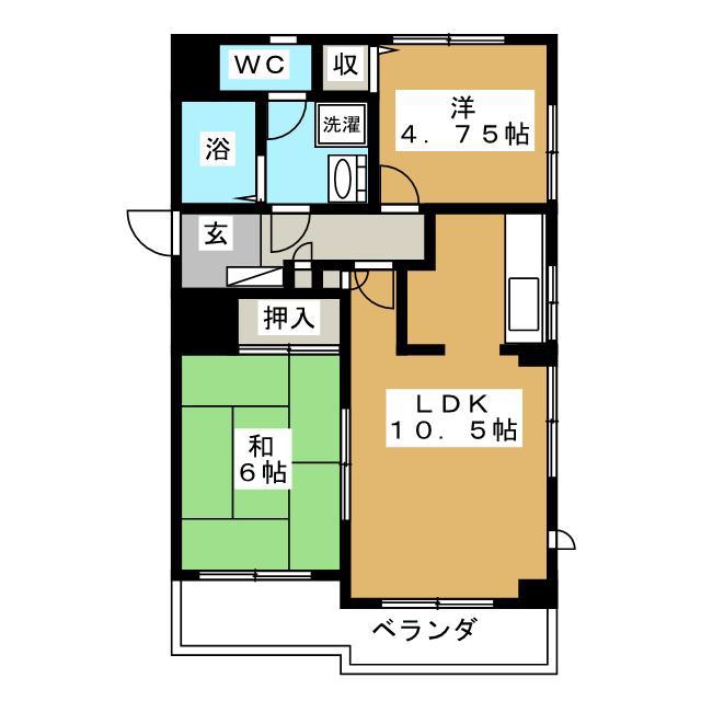 ガーデンハウス参番館(2LDK/2階)の間取り写真