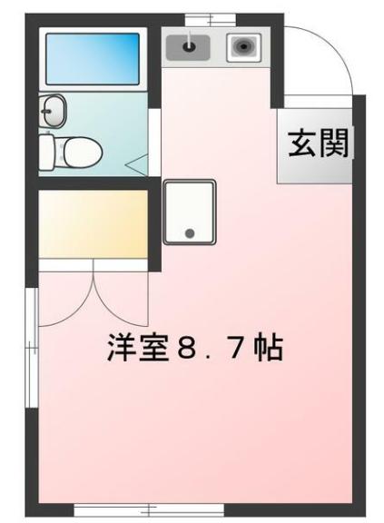 シルト南台(ワンルーム/2階)の間取り写真
