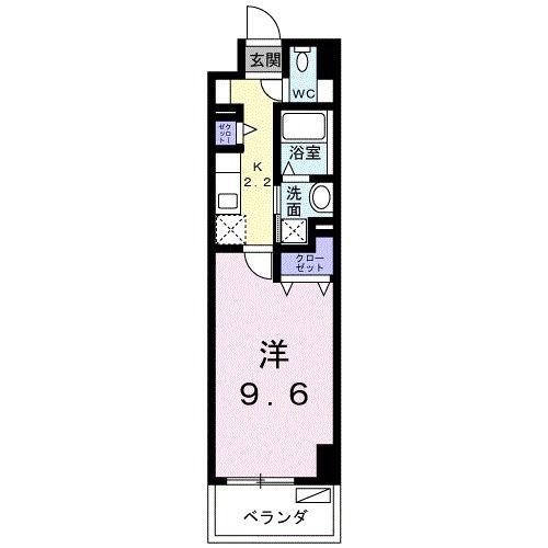 プレミアム 天久(1K/10階)の間取り写真