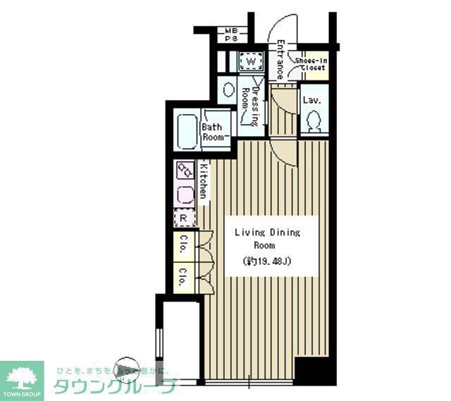 CREARE麹町(ワンルーム/5階)の間取り写真
