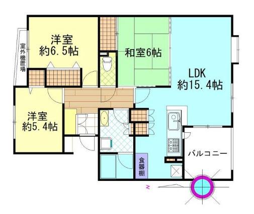 エル・ステージ府中(3LDK/2階)の間取り写真