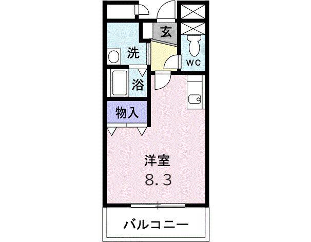 グレイスヴィラ(ワンルーム/3階)の間取り写真