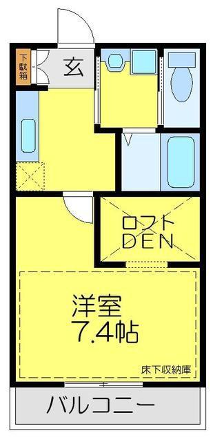 ルネス アスカ(1K/2階)の間取り写真