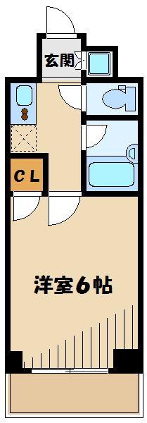 ルーブル溝の口参番館(1K/3階)の間取り写真