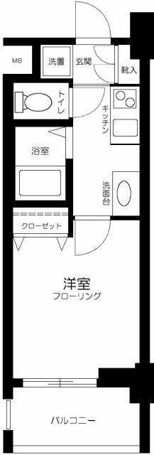 フェニックス池袋ノース(1K/5階)の間取り写真