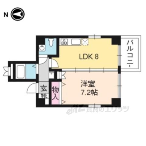 グランドパルティール3(1LDK/2階)の間取り写真