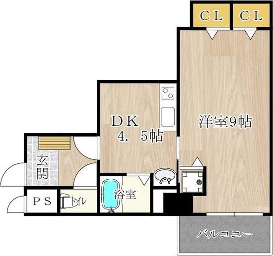 大正メゾン(1DK/1階)の間取り写真