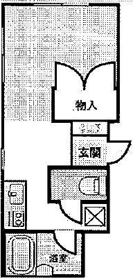 サンヒルズ韮川(ワンルーム/2階)の間取り写真