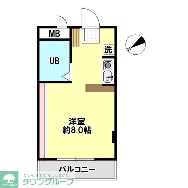 アイパレス大船(1K/2階)の間取り写真