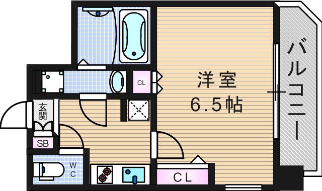 プロシード大阪ウエストアドリア(1K/7階)の間取り写真