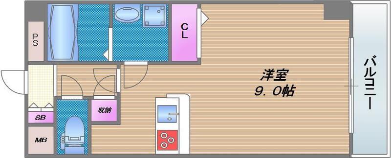 シトラセイトマンション(1K/2階)の間取り写真