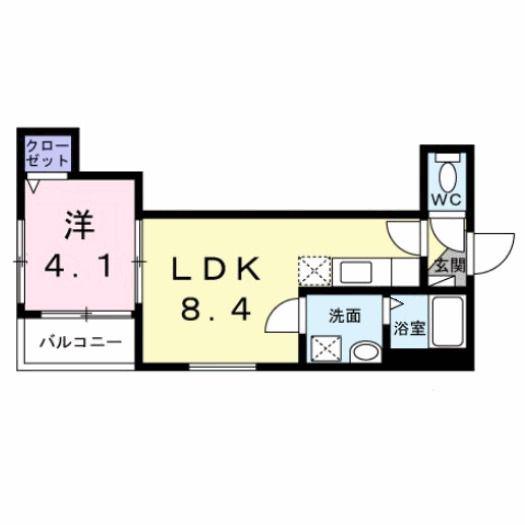 グラン コスモ(1LDK/1階)の間取り写真