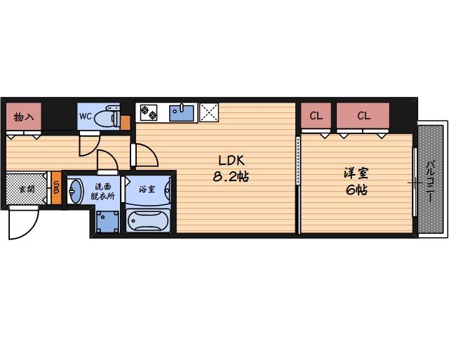 メゾン田中ー野田(1LDK/3階)の間取り写真