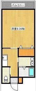 SKビル(1K/3階)の間取り写真