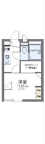 レオパレスラビス山王谷II(1K/1階)の間取り写真