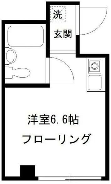 エバーグリーン向ヶ丘遊園(ワンルーム/2階)の間取り写真