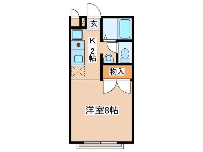 コンフォート・カキシマ(1K/2階)の間取り写真