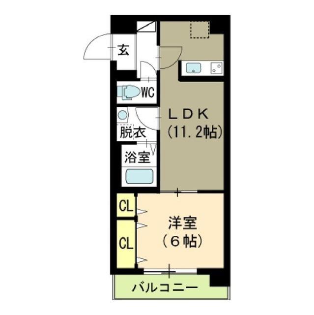 シルバーハイツ(1LDK/3階)の間取り写真