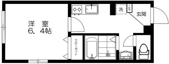 REPOSER(1K/3階)の間取り写真