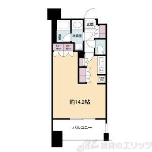 アパートメンツ江坂(ワンルーム/3階)の間取り写真