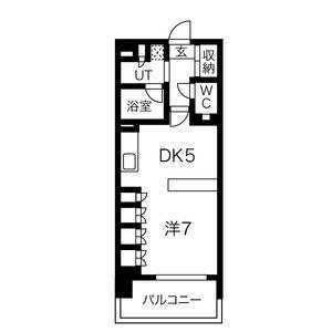 スパシエルクス西川口(1DK/3階)の間取り写真