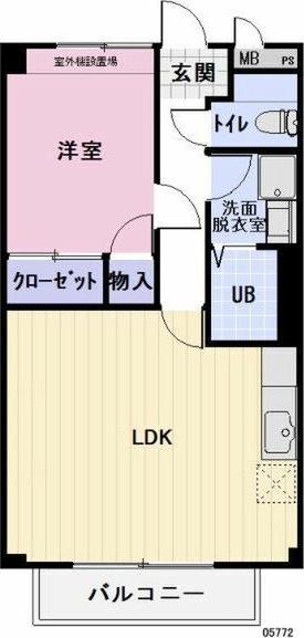 サンパーティークブラン(1LDK/1階)の間取り写真